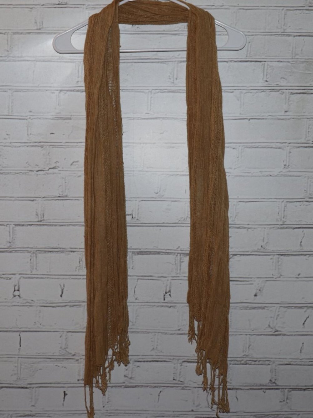 💛✨ Honey Yellow Woven Scarf · 16" x 64"